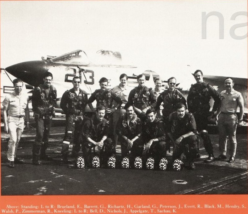 VF-24 onbaord USS Hancock 1973. Terry bottom 2nd right.