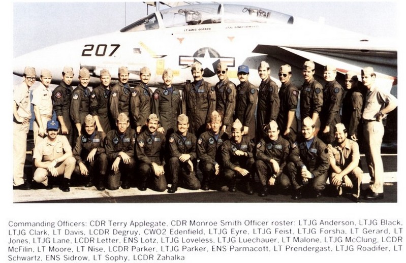 Terry as CO of VF-213 flying the Tomcat